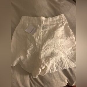 White Linen Shorts